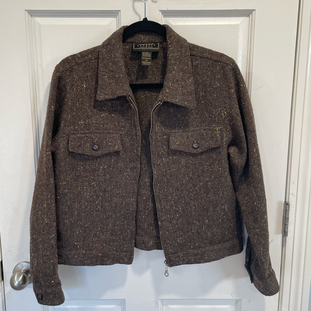 Women’s Express Marque Deposee Zip Tweed Jacket 65% Wool